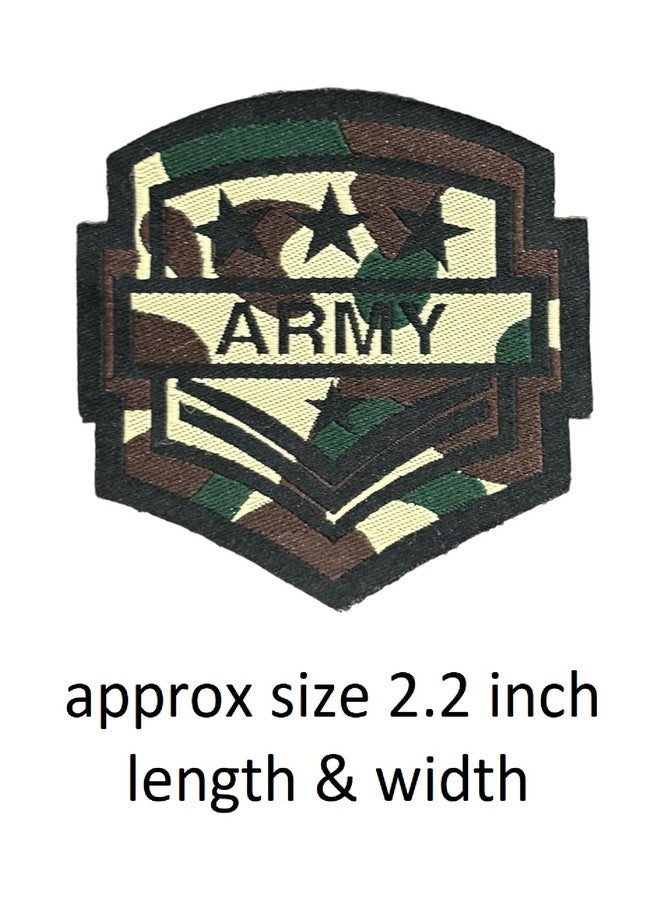 REENA Embroided Sew on Patches Combo Small for Clothes Jackets Pants Jeans Bags Boutique Multicolour Different Printed Stitching Patches Set of 3 Patches New 2024 (Combo of 3 Army Patches New 2024) - Image 4
